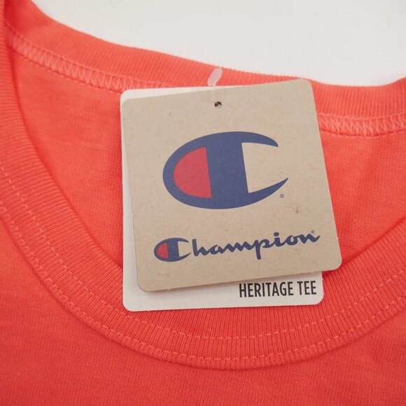 Champion Life C Logo T-shirt Men's Size 2XL 90s Orange Vintage Halloween Fall - Picture 4 of 6